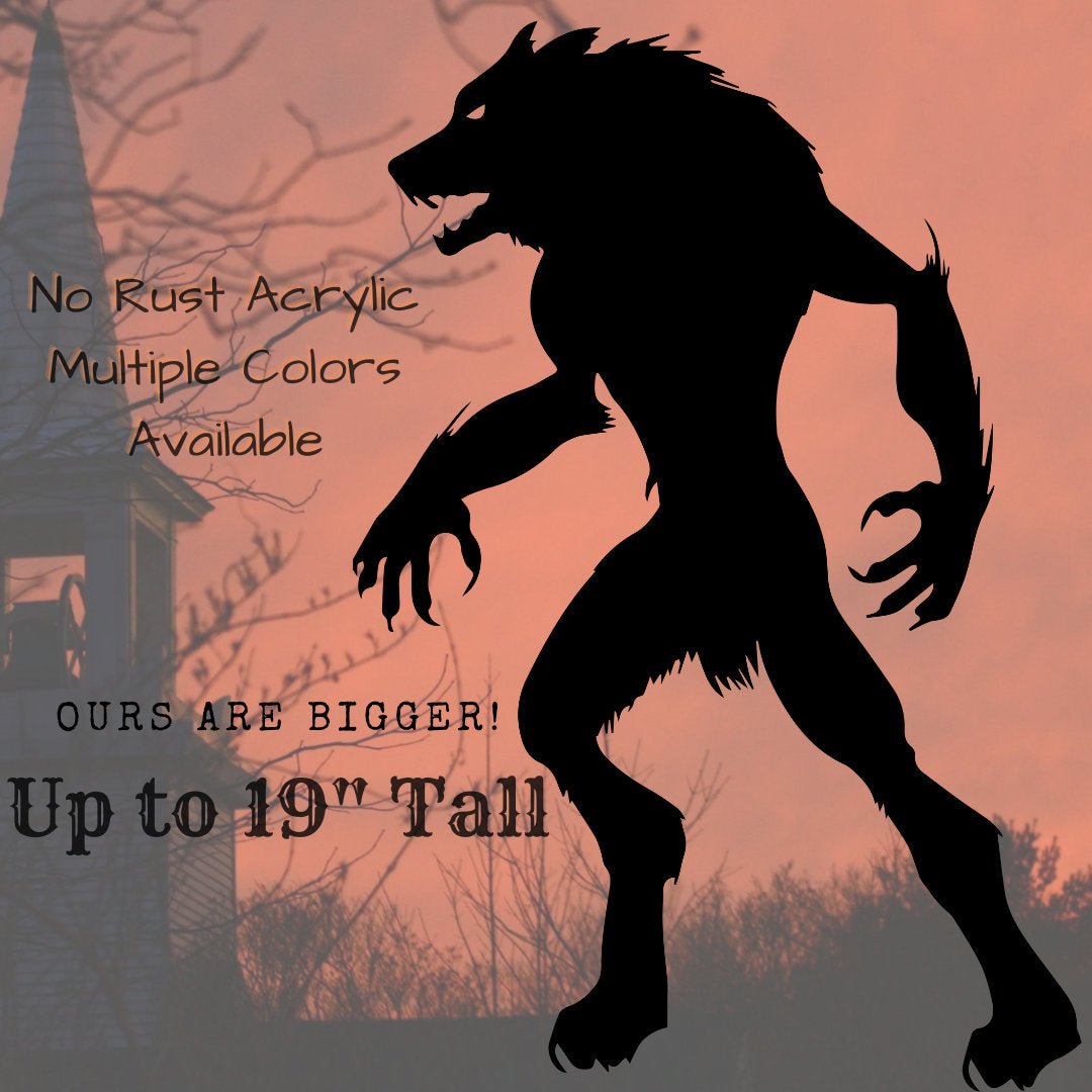 Outdoor Sign 19" Werewolf Halloween Lawn Decoration | Jones Laser Craft Personalized Gift