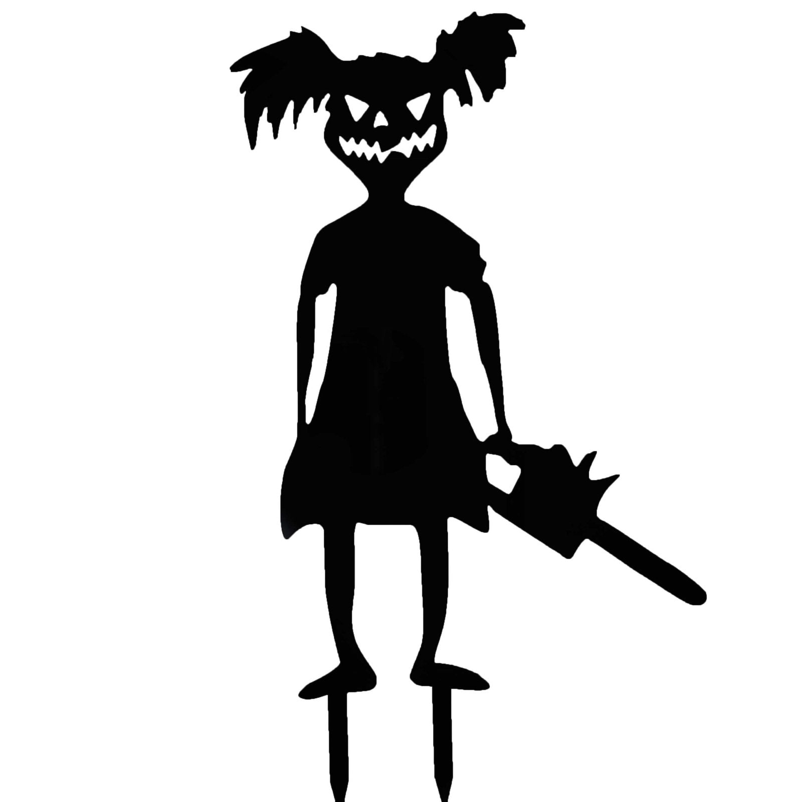 Outdoor Sign 19" Zombie Girl Halloween Lawn Decoration | Jones Laser Craft Personalized Gift