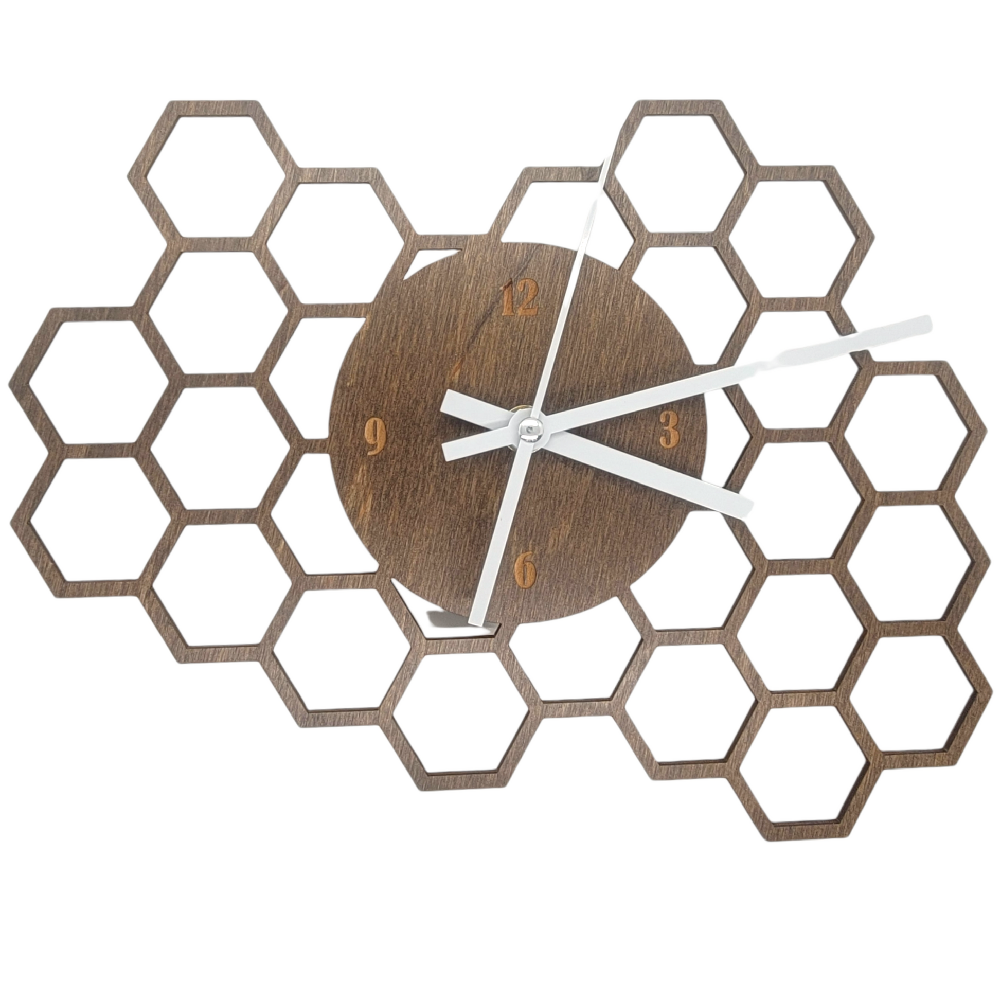 Clock Yellow Honeycomb Personalized Wall Clock | Jones Laser Craft Personalized Gift