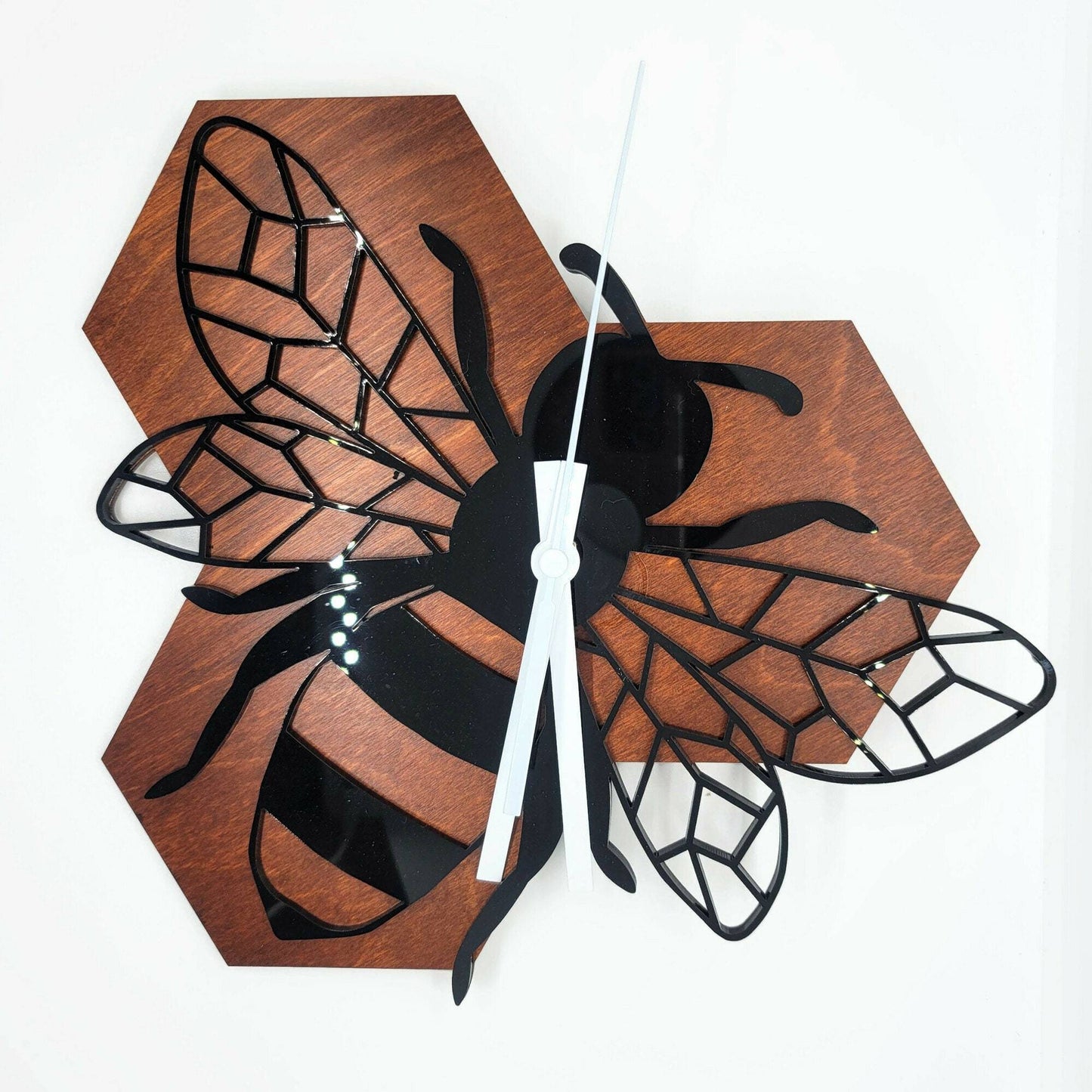 Clock Bumble Bee Honeycomb Personalized Wall Clock | Jones Laser Craft Personalized Gift