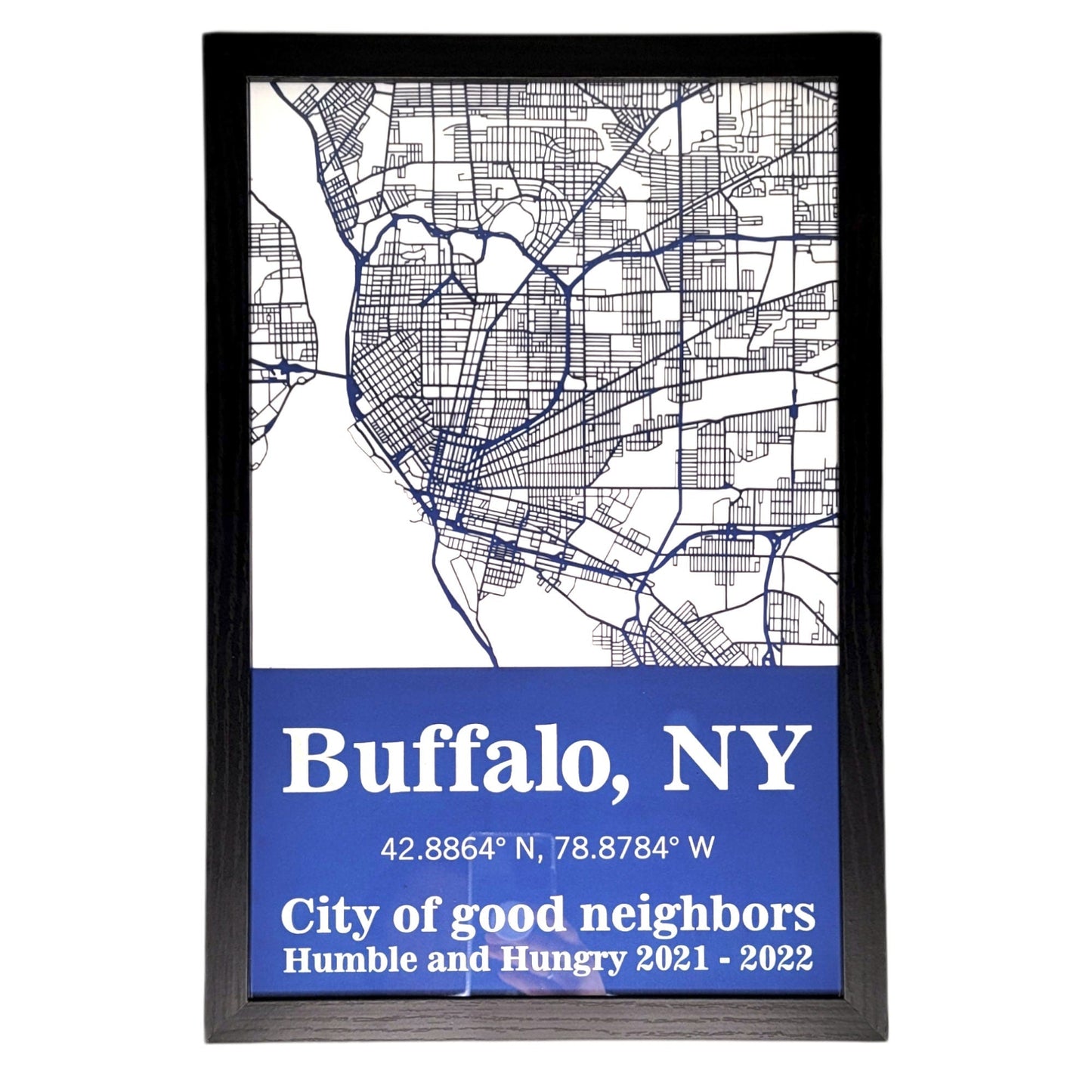 Wall Art Framed Personalized Customizable City Map | Jones Laser Craft Personalized Gift