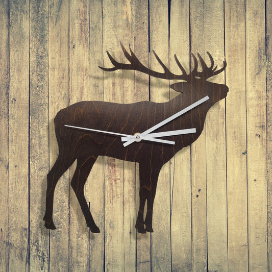 Wall Clocks Elk Personalized Wall Clock | Jones Laser Craft Personalized Gift