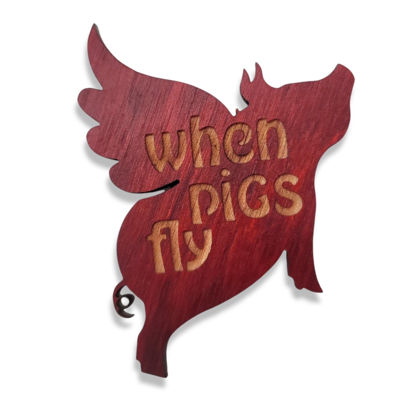 Kitchen Decor Flying Pig Fridge Magnet | Jones Laser Craft Personalized Gift