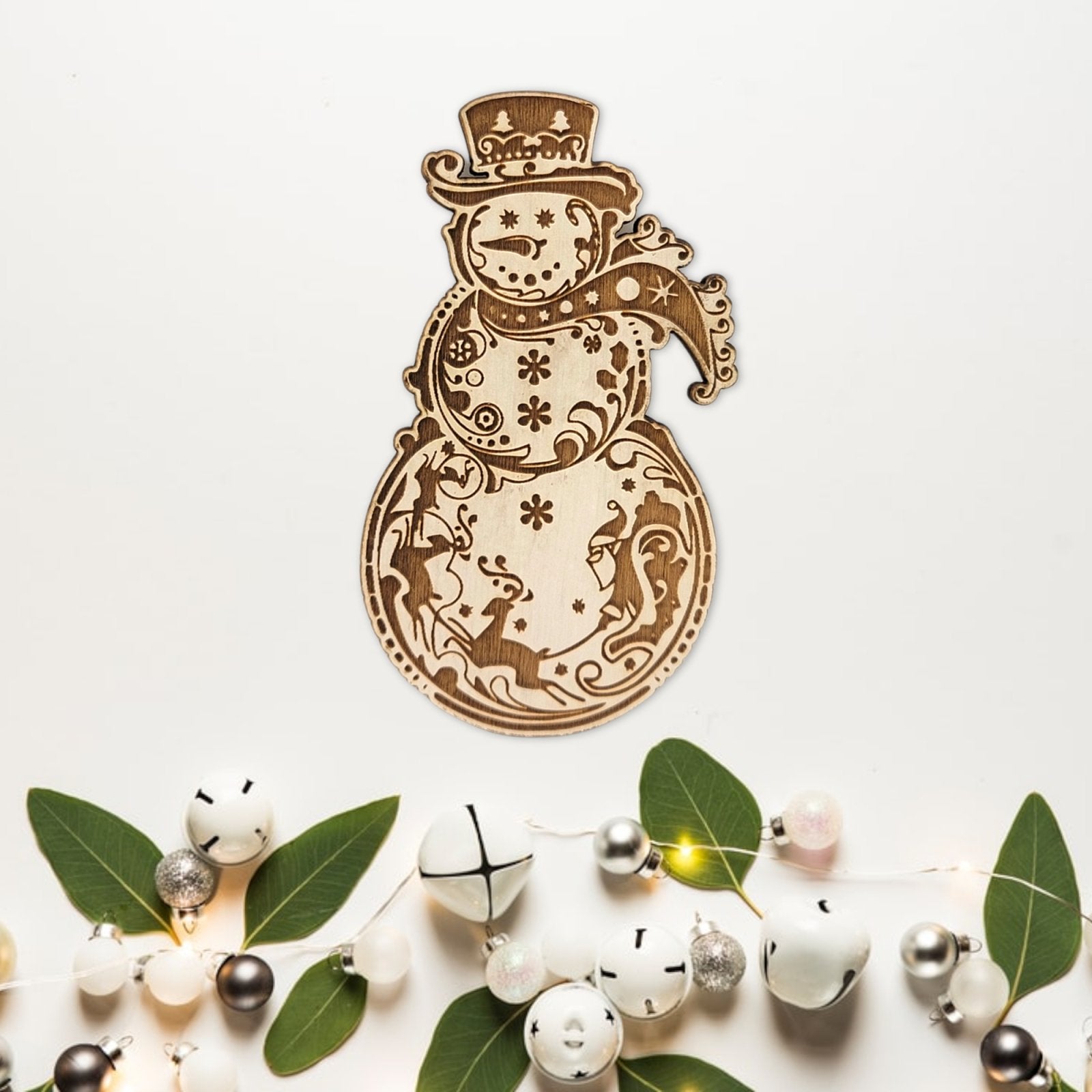 Kitchen Decor Wooden Snowman Ornament | Jones Laser Craft Personalized Gift